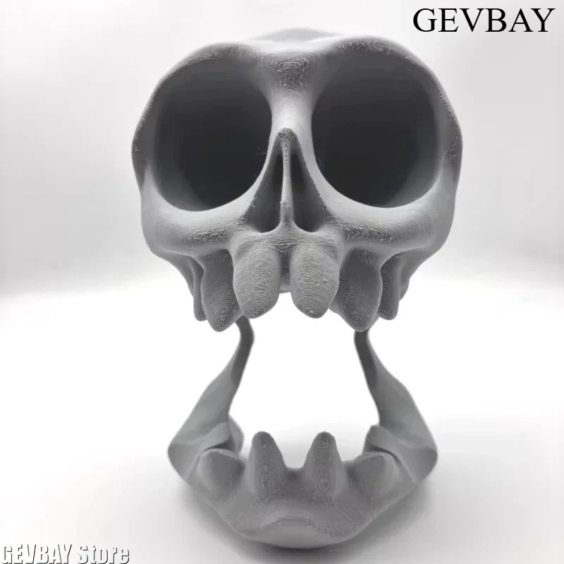 3D Printed Skull Gaming Headset Controller Stand Desktop Storage Rack Fit PS4 PS5 Gamepad Decor Unique Gift For Gamers Boyfriend