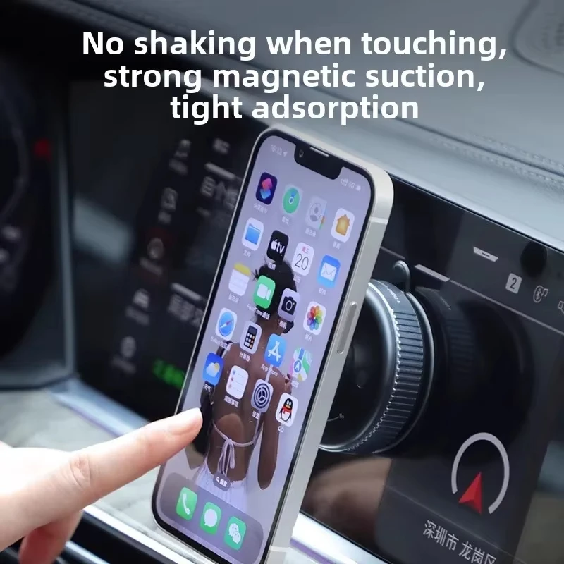 360° Rotating Car Phone Holder with Suction Cup Vacuum Magnetic Navigation Bracket for iPhone Samsung Phone Stand New