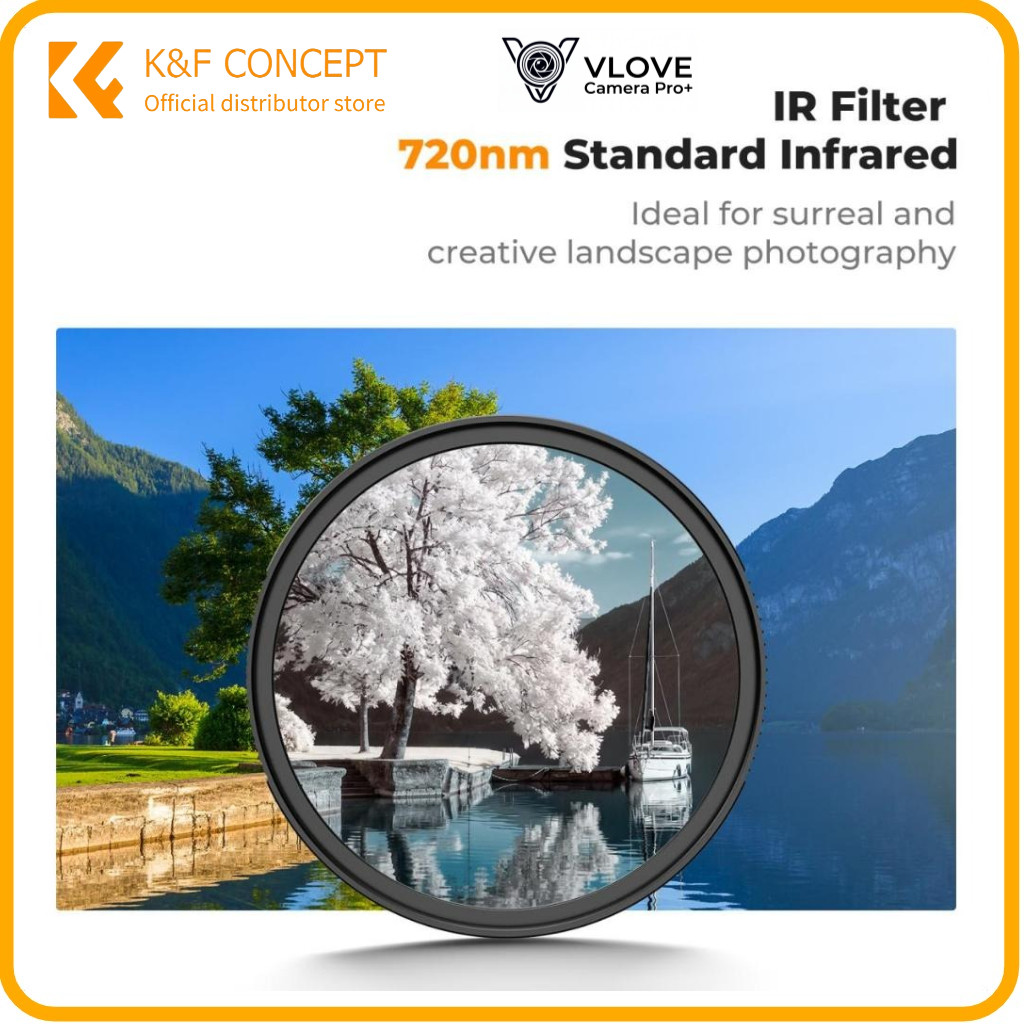 Filtro Infravermelho K & F Concept 720nm , Revestido Com AR + AF , Paisagem Surreal E Fotografia IR B W .