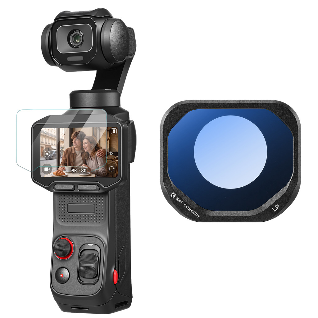 K & F Concept Kit de filtro ultravioleta magnético Anti-poluição de alta definição, compatível com Insta360 Luna Pro