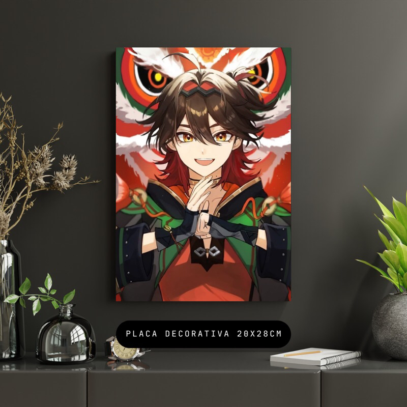 Placa Decorativa Gaming Genshin Impact Game Jogo