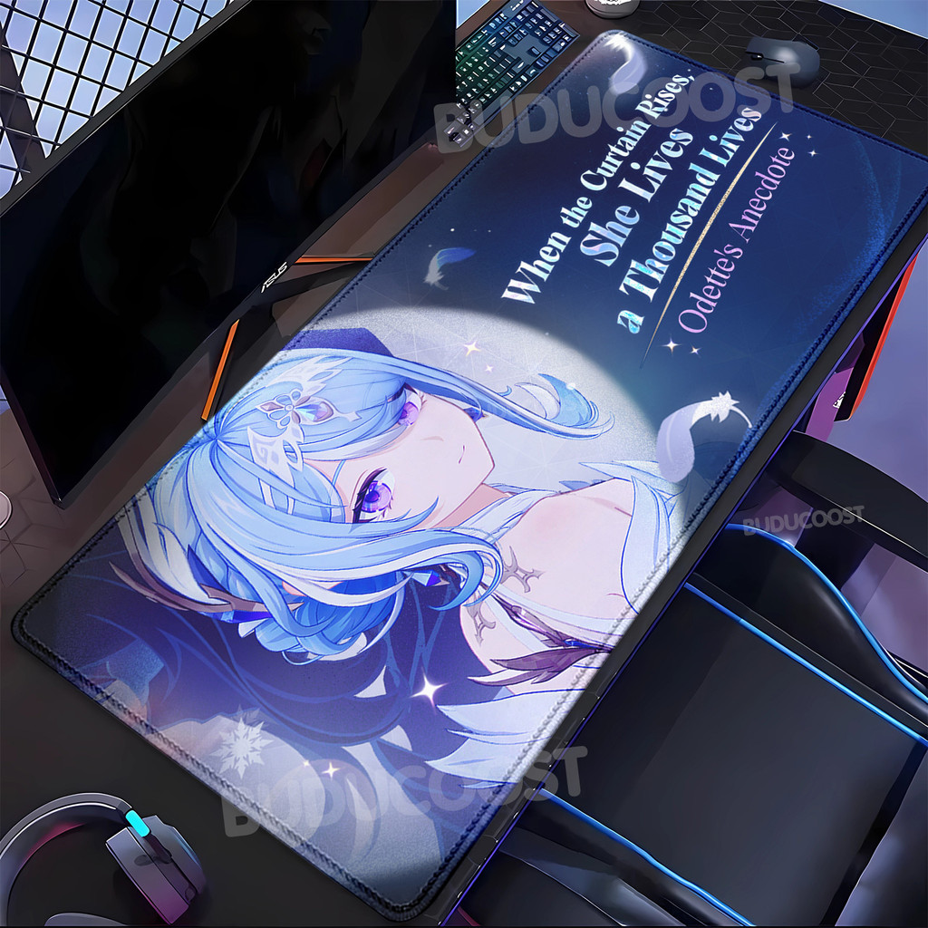 Gaming Genshin Impacto Odette Mouse Pad Grande Teclado De Borracha Mousepad Antiderrapante Acessórios De Escritório Impr