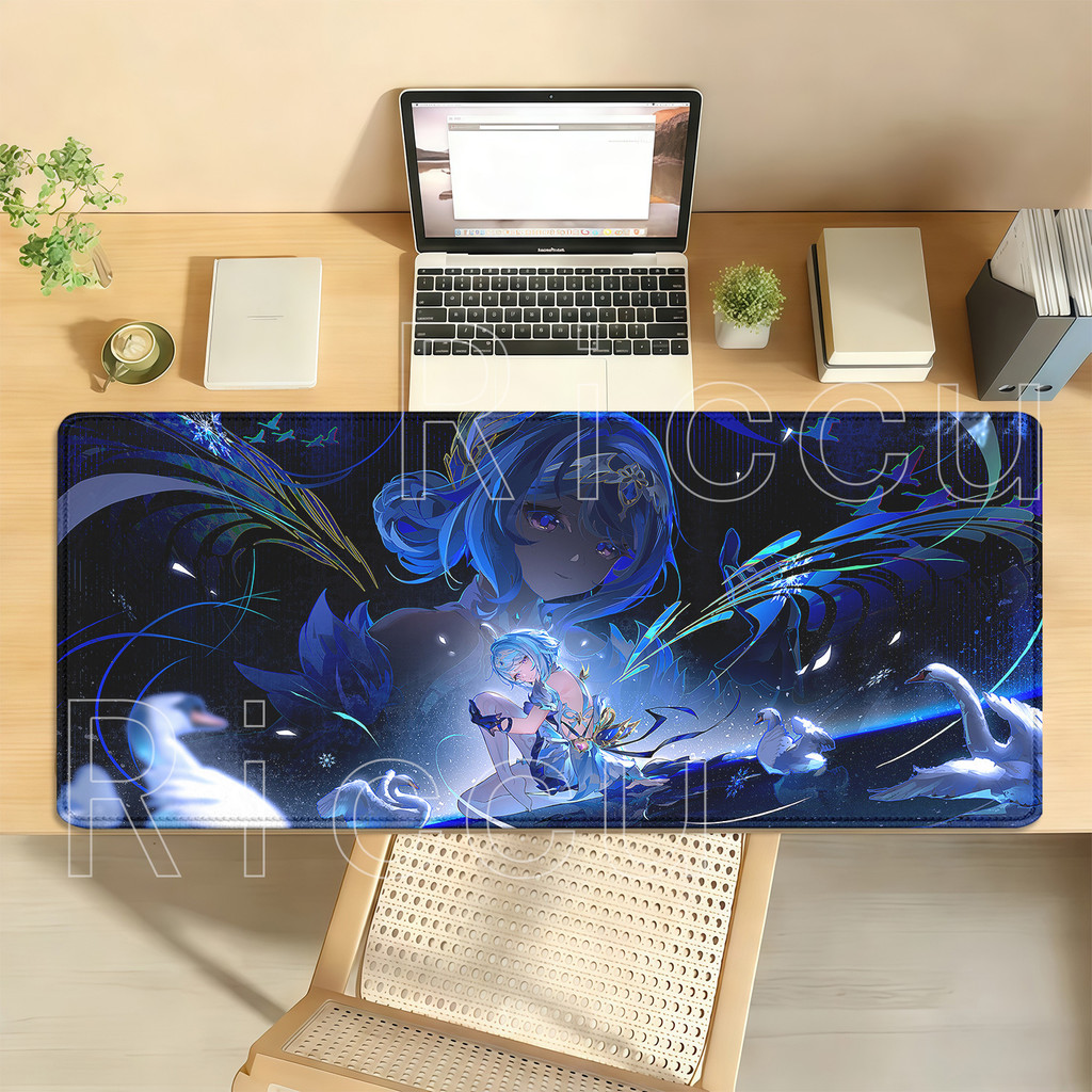 Novo Odette Genshin Impacto Gaming HD Impressão Mouse Pad Grande Teclado De Borracha Mousepad Base Antiderrapante Acessó