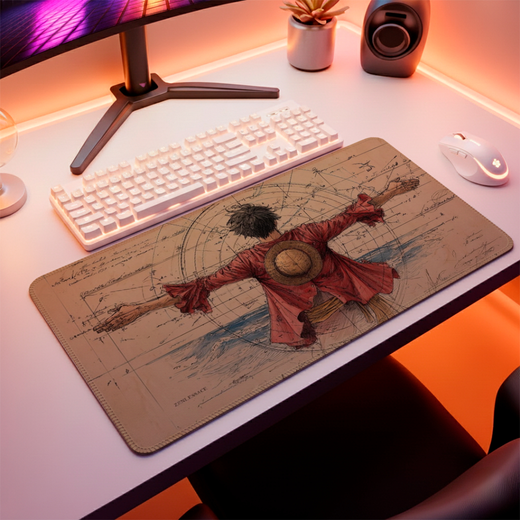 Mouse Pad Gamer Nerd Estampado Liso Anime Cartoon Deslizamento Rapido Bordas Costuradas Acabamento Premium