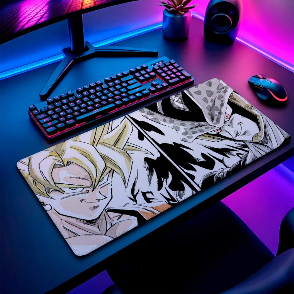 Mouse Pad Anime Gamer Nerd Cartoon Bordas Reforçadas Acabamento Premium Deslizamento Rapido