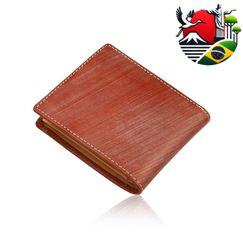 MURA Men’s Genuine Leather Wallet – Bridle Leather × Italian Goat Leather, RFID Blocking, Coin Pocket, Ages to a Rich Pa