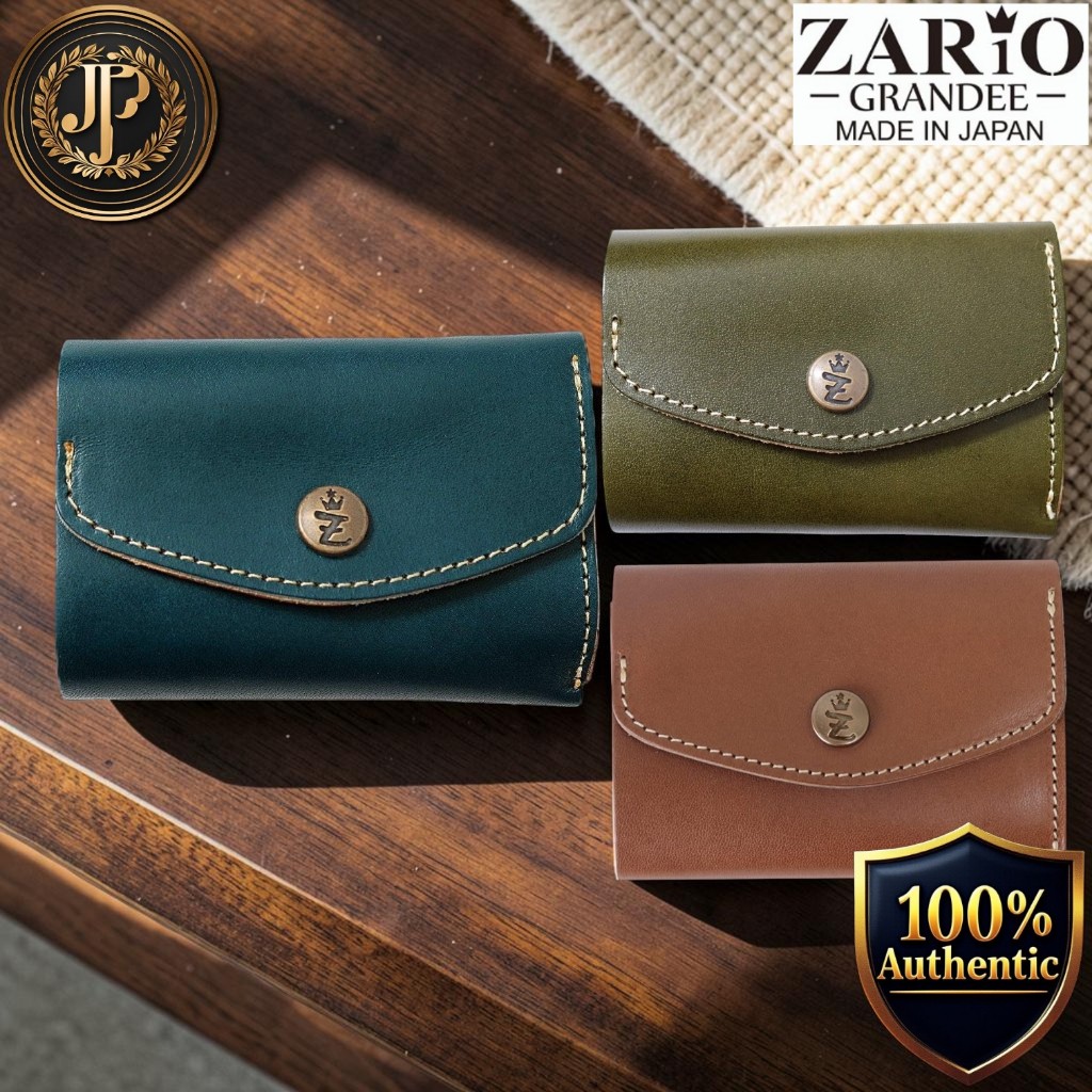 [ZARIO-GRANDEE] Coin Catcher Wallet, Genuine Tochigi Leather Billfold, Unisex, Made in Japan (ZAG-0027)