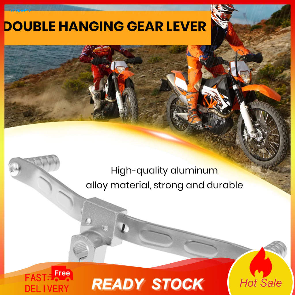 Aluminum Alloy Gear Shifter Motorcycle 2-way Universal Footrest Pedal Shift Lever Replacement for Dirt Bike Modification
