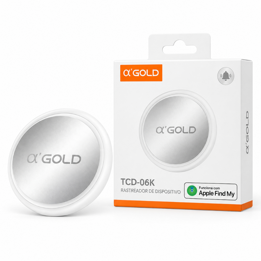 Smart Tag Rastreador A'Gold TCD-06K Compatível Apple Buscar Find My iPhone