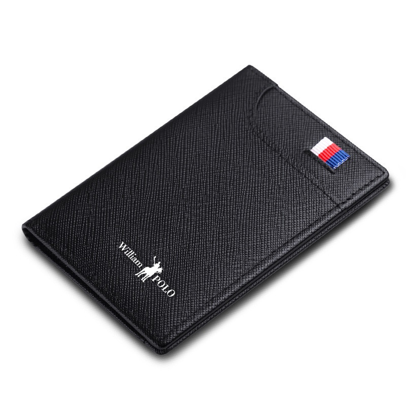 Carteira Masculina WILLIAMPOLO com 6 Compartimentos para Cartões, Porta-Cartões de Crédito em Couro Luxuoso, Carteira Pe