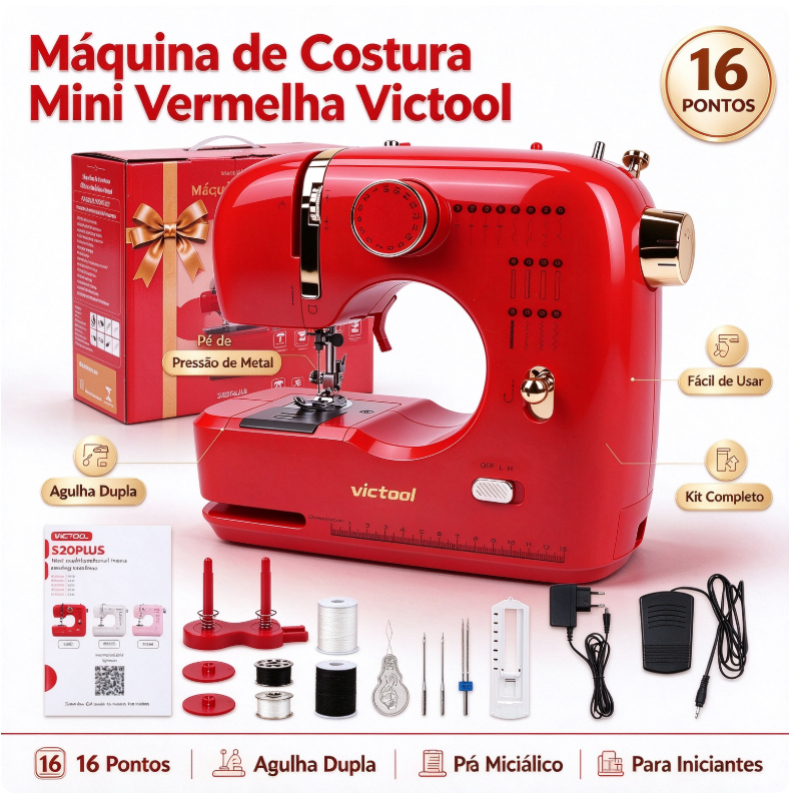 Mini Electric Sewing Machine Multifunctional Home 16 Stitches Double Needle Sewing Machine
