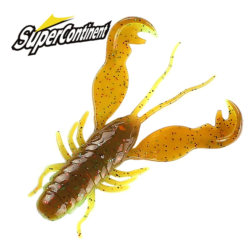 ISCA ARTIFICIAL SOFT LAGOSTA/ LAGOSTIM BIÓNICO 70MM - SILICONE REALISTA,CORES DUPLAS E ALTA ATRAÇÃO