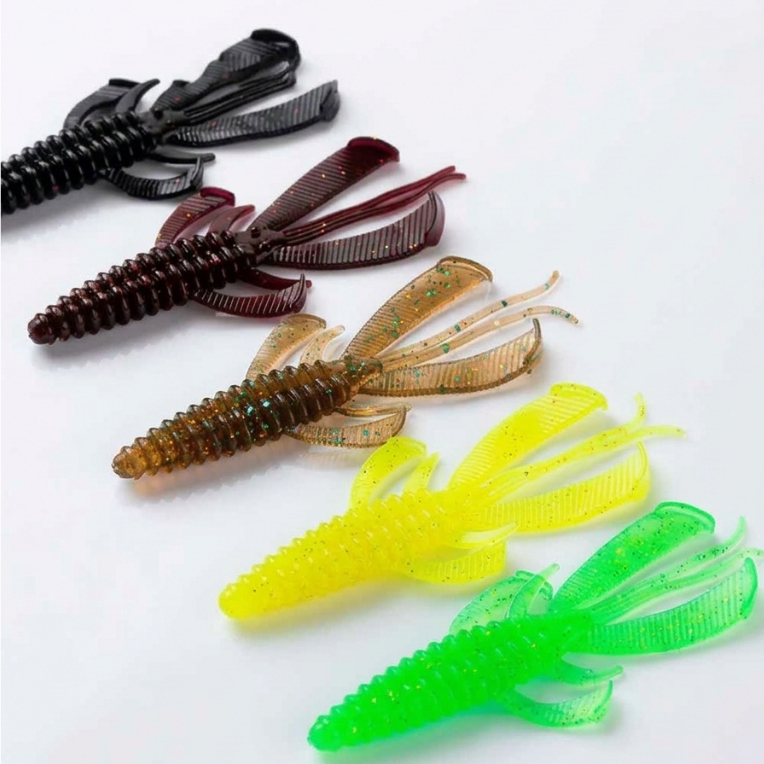 ISCA ARTIFICIAL LAGOSTA SOFT SILICONE FLEXIVEL CRAZY FLAPPER 90MM 3GR PARA PESCA - 01 UNIDADE