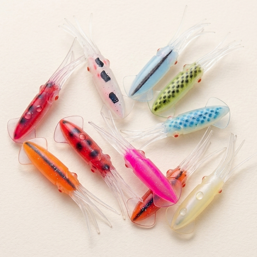 ISCA ARTIFICIAL LULA SOFT 12CM 10.5GR GLOW BRILHA NO ESCURO PARA PESCA - 01 UNIDADE