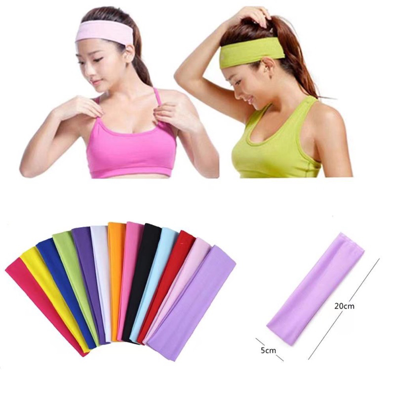 Faixa de cabelo elástica Estampada Esportiva para Passeio Academia