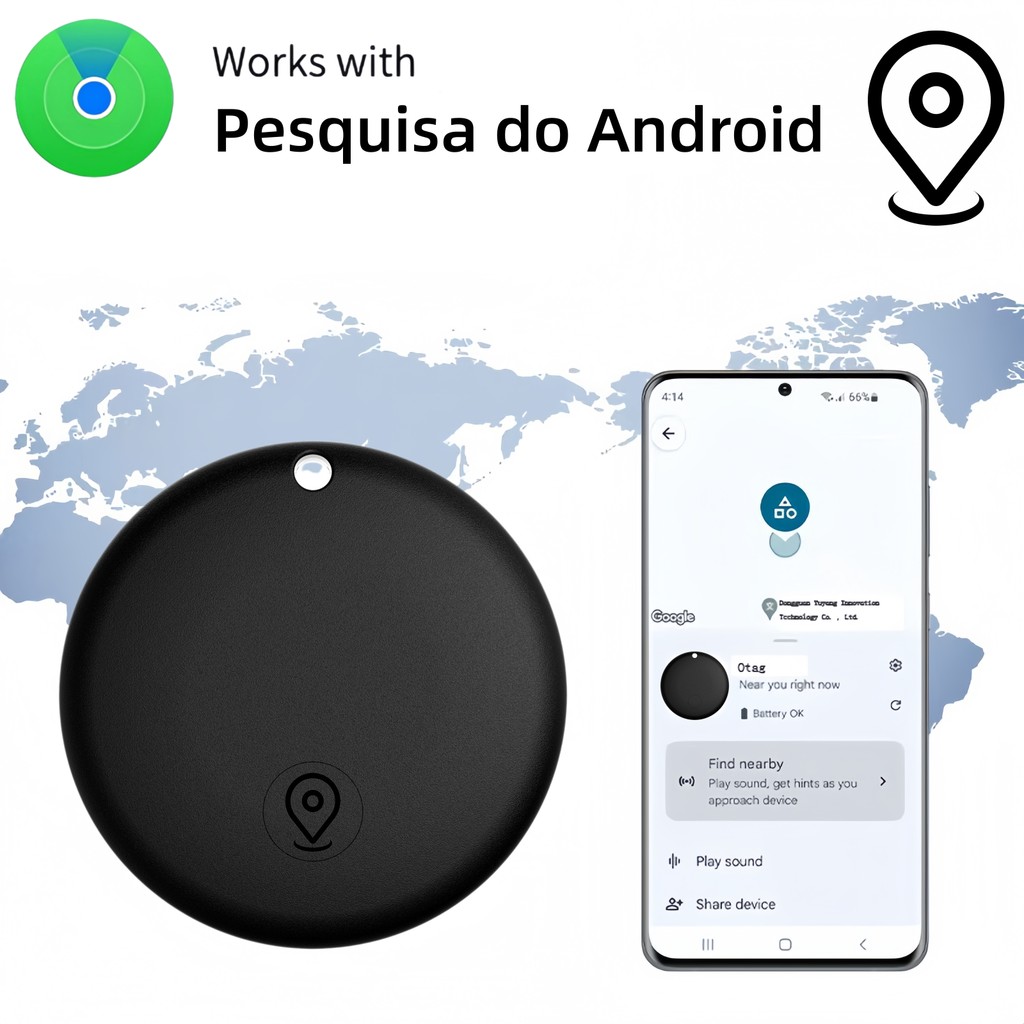 Rastreador Inteligente Anti-perda Bluetooth | Compatível com Android Rastreamento Global
