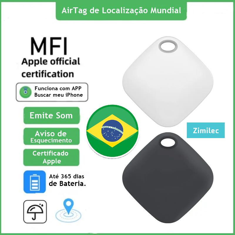 Rastreador Tag Inteligente Android iPhone Distância Global Certificado App Oficial GPS