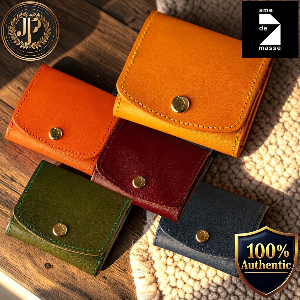 [AM de MAS] CP-045 Men’s Compact Genuine Leather Coin Case, Small Wallet, Made in Japan – [Color]