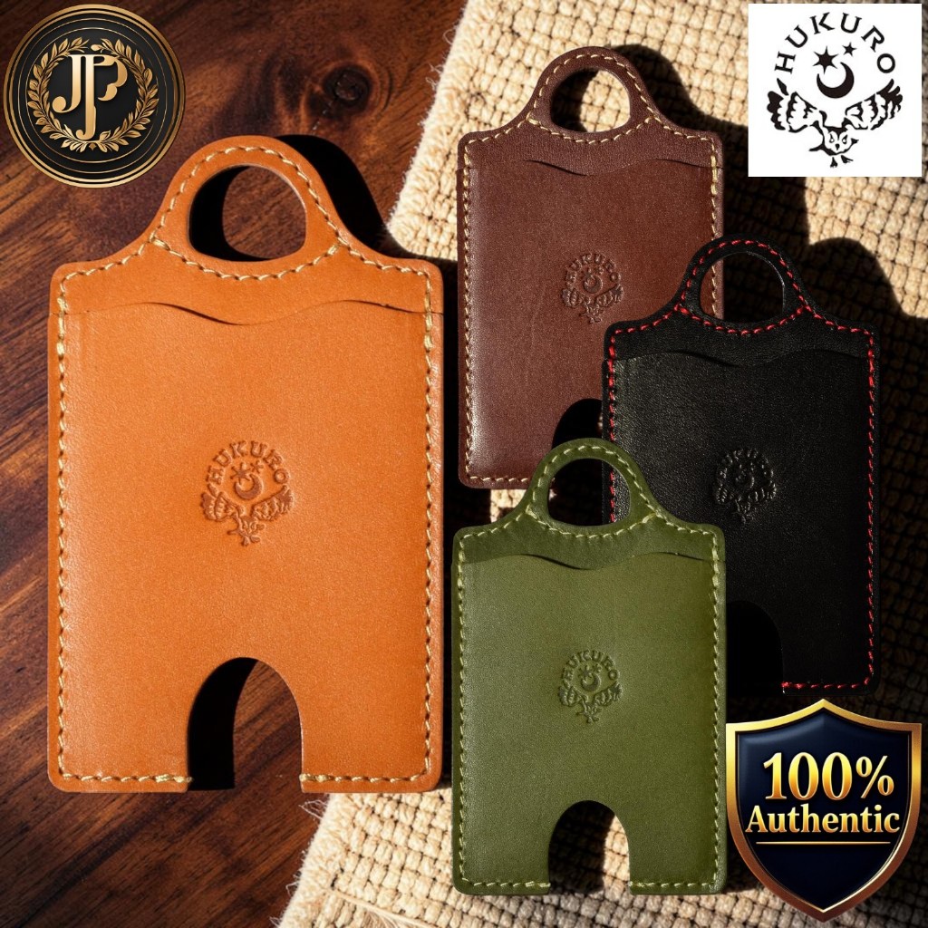 [FUKURO] Tochigi Leather Vertical Case – Slim Genuine Leather Card Holder for IC/ETC/Credit Card