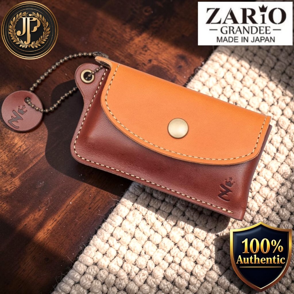 [Zario Grande] Coin Catcher Unisex Genuine Tochigi Leather Coin Case Mini Wallet ZAG-0041