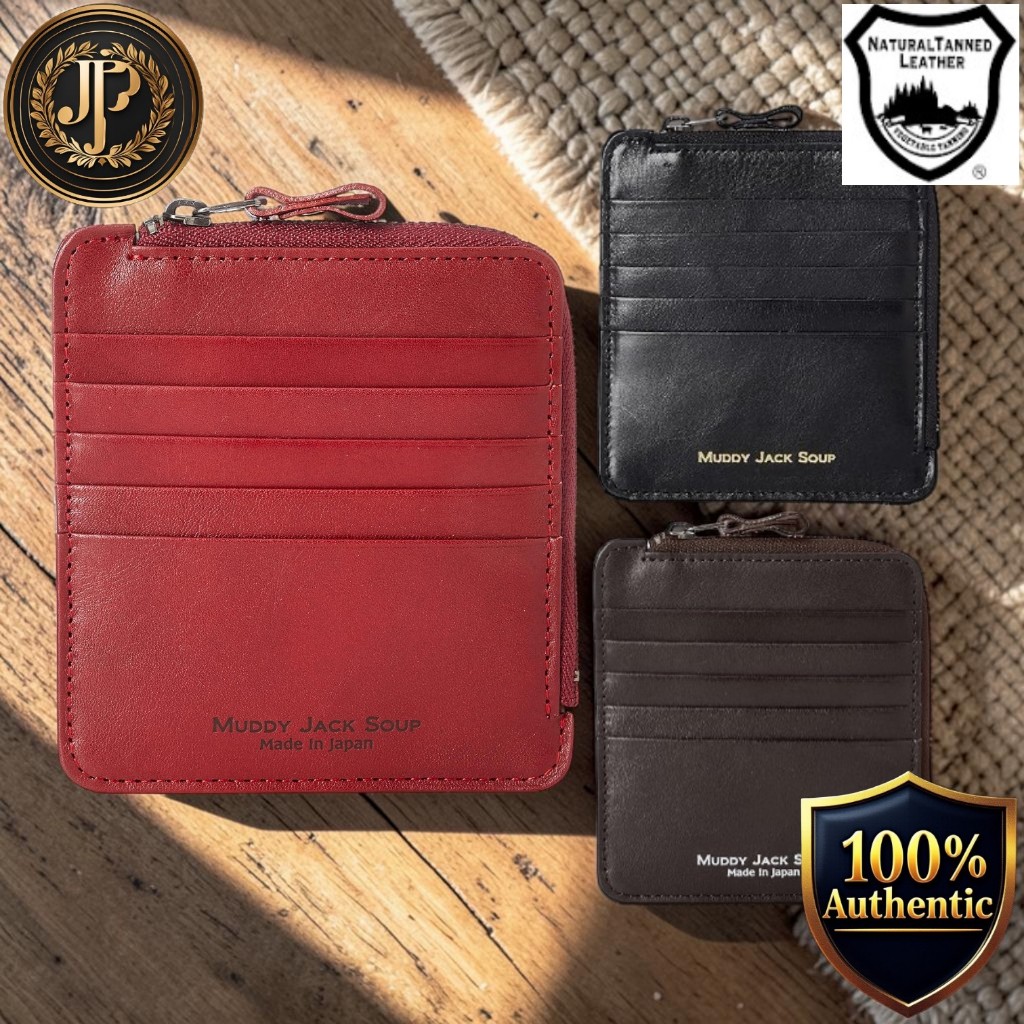 [Madi Jack Soup] COLORS L-Zip Wallet & Card Case, Genuine Cowhide Leather, Slim No. 76017