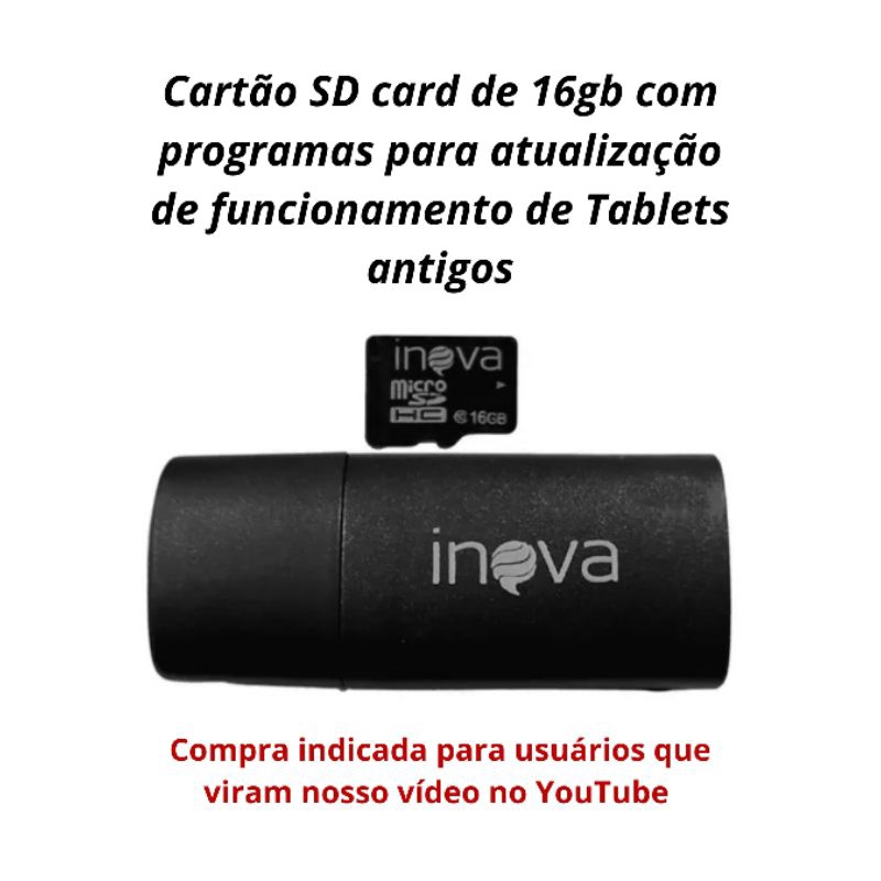 cartão sd Card com programas para atualização Android