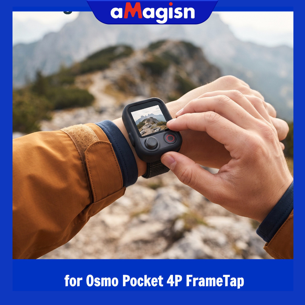aMagisn FrameTap Silicone Case with Wrist Strap ,Viewfinder Remote Control Wrist Mount , Protective Cover for DJI Osmo P