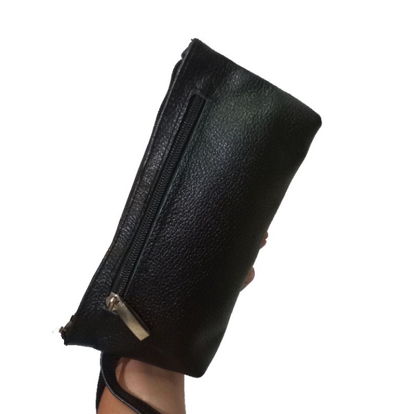 Bolsinha De Mão Porta Celular De Couro Legítimo Grande