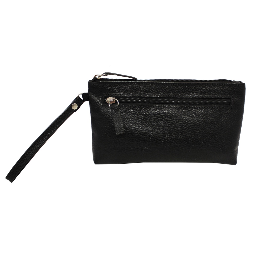 Bolsa Em Couro Legitimo Alça De Mão Carteira Bolsinha Casual Festa Social