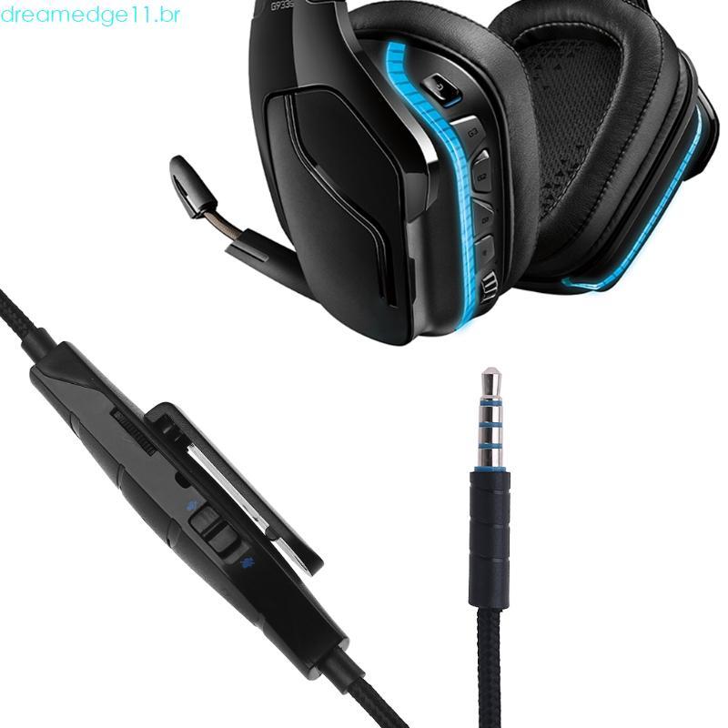dreamedge11 Fone Ouvido 3 5 Mm Controle Linha Para G633 G933 Acessórios Jogos