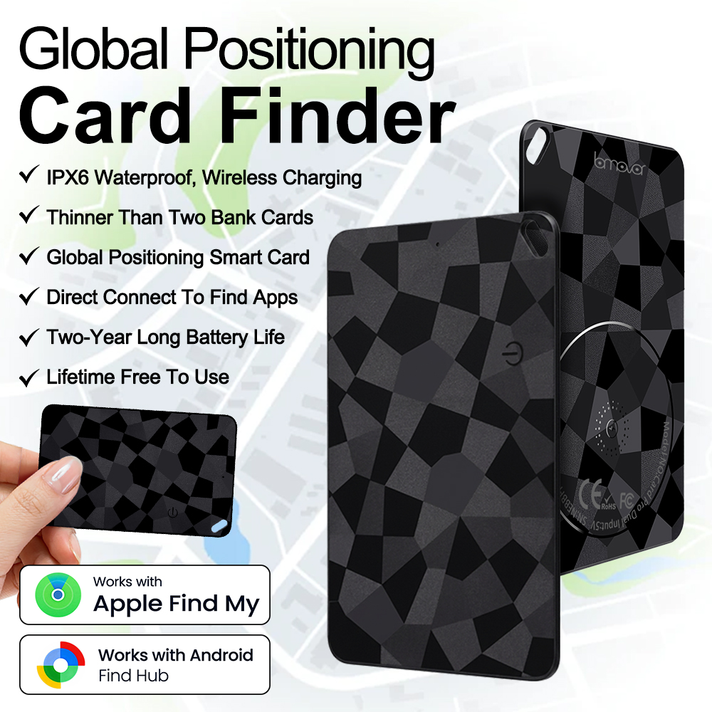 Smart Wallet Tracker Card Recarregável Cartão Rastreador de Itens de Duplo Sistema Compatível com iOS & Android Google