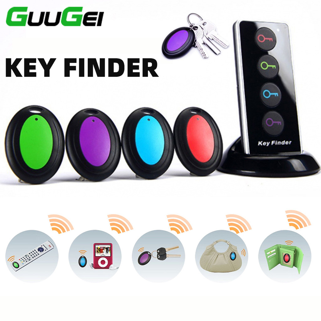 Guugei 4in1 Wireless Key Finder Phone Wallet Pet Localizador de controle remoto de longa duração