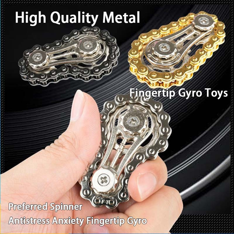 High Quality Golden Sprocket Fidget Spinner Preferred Antistress Anxiety Relief Toy Stress Reducer Cool Metal Gear EDC F