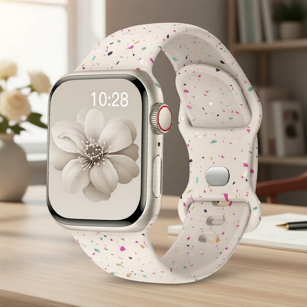 Pulseira Esportiva de Silicone Respirável Compatível com Apple Watch Ultra 1-3 e Séries 11-3/SE, 40-46 mm