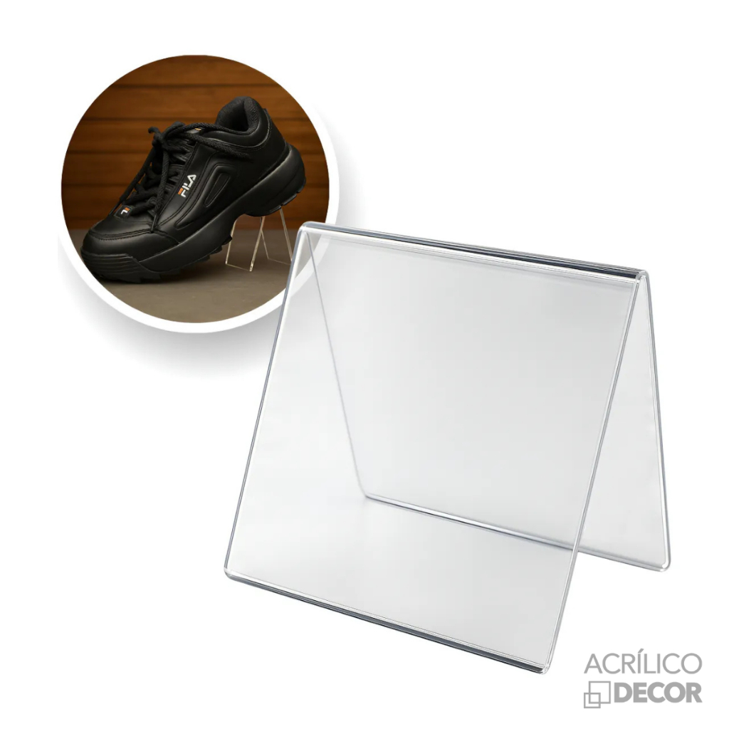 Kit Expositor de Vitrine para Calçados - Suporte para Sapato, Sandália - Display de Tênis, Loja