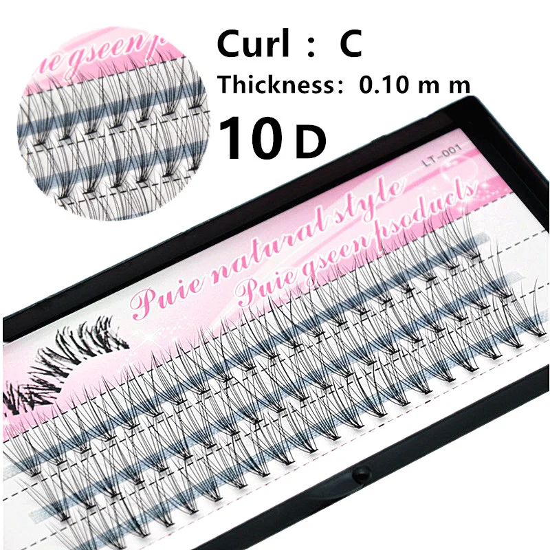 A box of 60 clusters of 10D false eyelashes, natural eyelash extension, personal eyelash extension tool, professional makeup eye