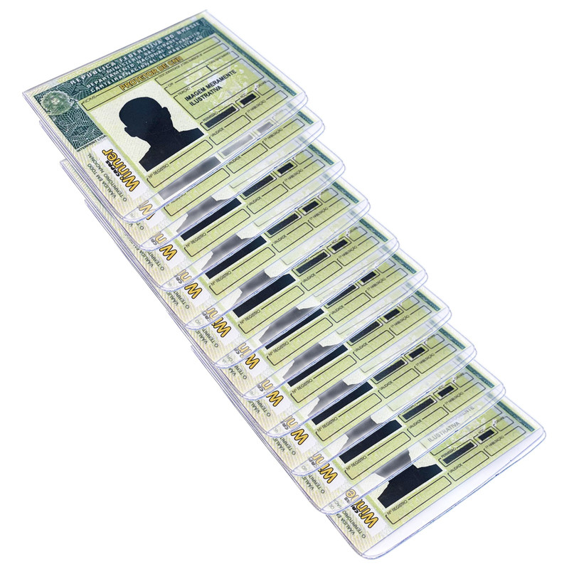 10 Peças Case Protetor de CNH Anti Documento Habilitação Anti Aranhões Resistente Viagem New