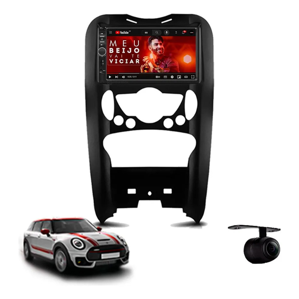 Central Multimídia Mini John Cooper Works 2012 À 2015 Pro High Apple CarPlay e Android Auto