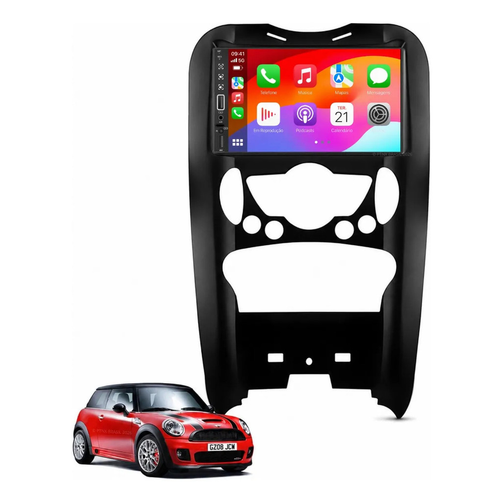 Central Multimídia Mini John Cooper Work 2012 À 2015 Pro Max Android Auto Apple CarPlay Sem Fio