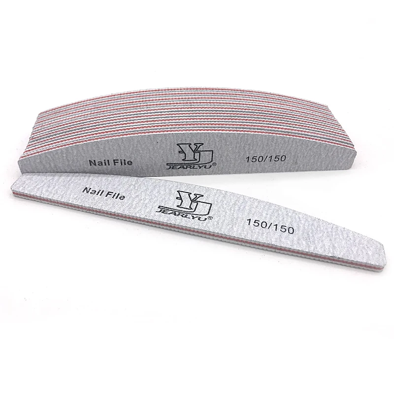 10 Pcs/lot Boat Nail File Buffer Sanding 150/150 Portable Pedicure Polish Grit Beauty All UV Gel Professional Shine Art Tools