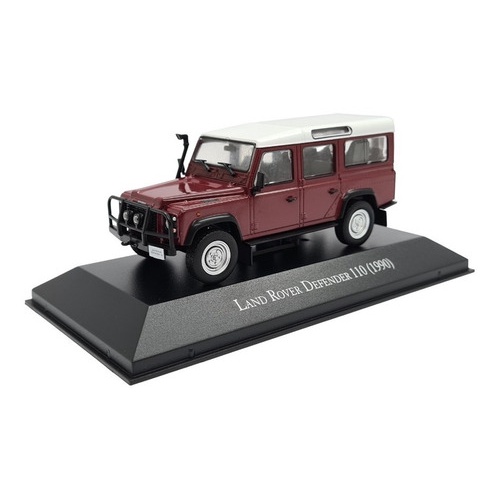 Miniatura Land Rover Defender 110 1990 Bordô Metal 1:43