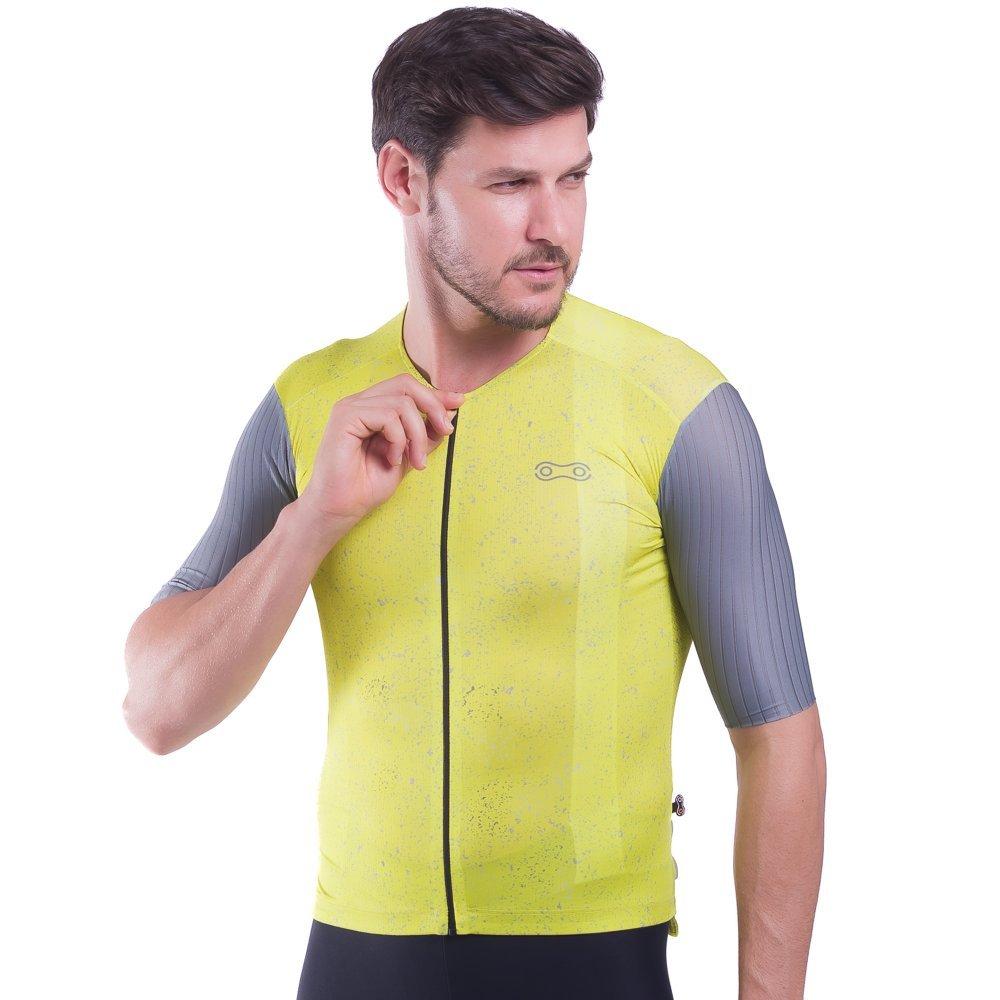 Camisa Ciclismo Slim Unissex Highline Yellow Grain | Marcio May Sports