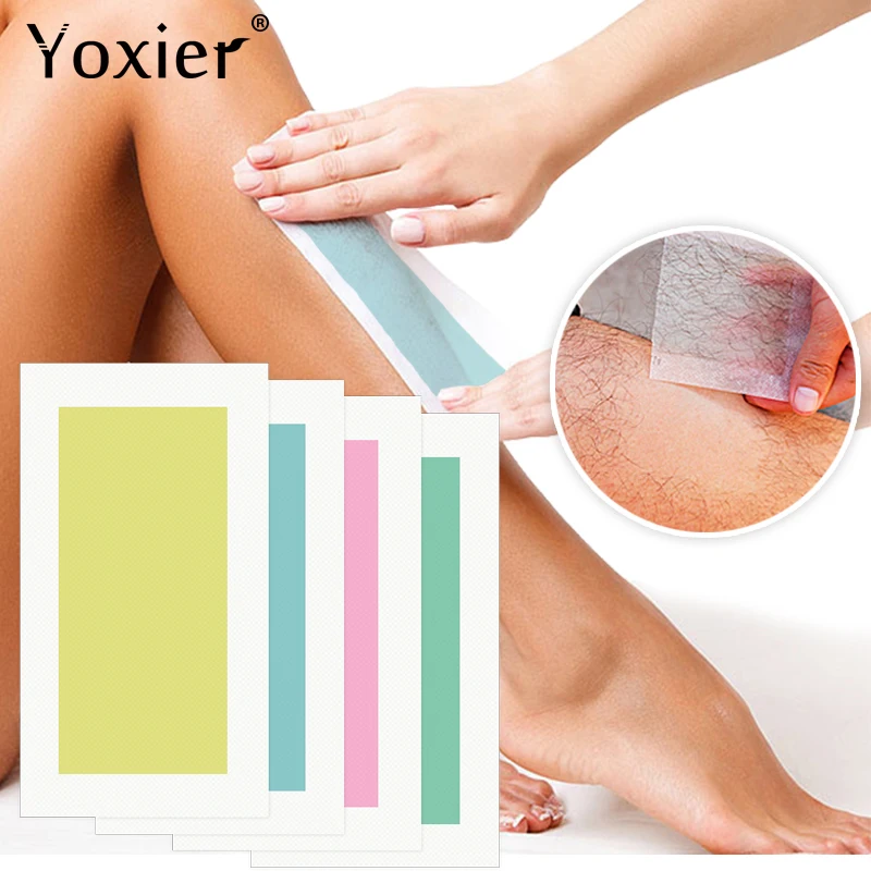 Yoxier Hair Removal Wax Paper Skin Care Natural Beeswax Body Professional Hair Remover Glue Body Beauty Tool 20pcs=10sheets