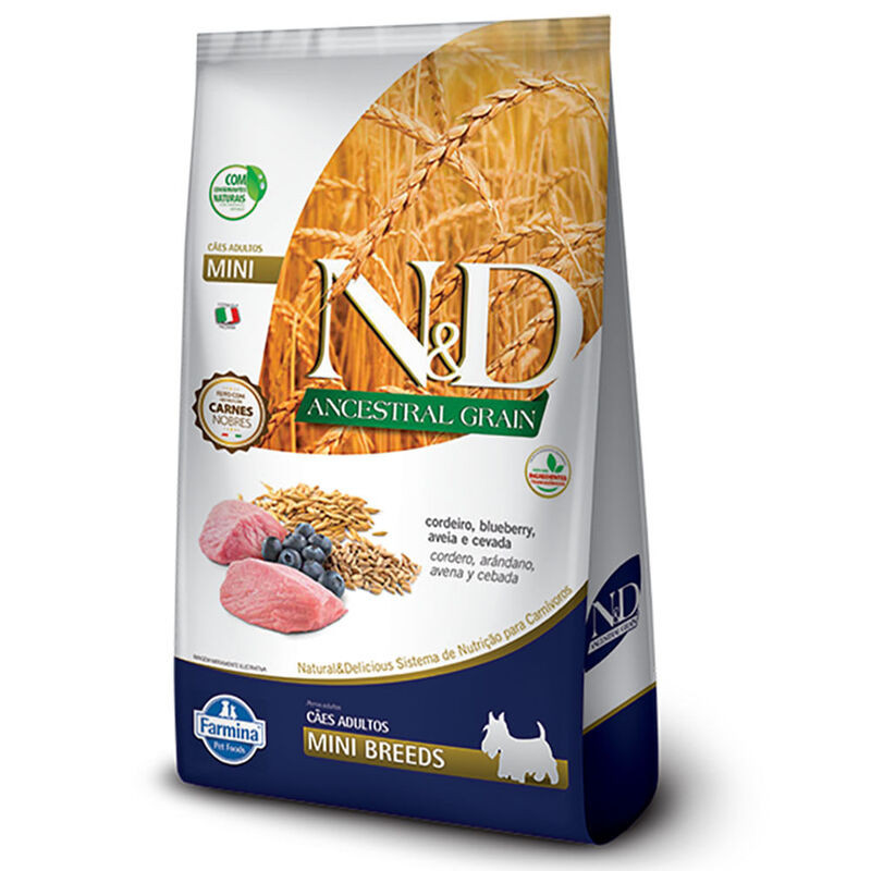 RAÇÃO ND ANCESTRAL GRAIN CÃES ADULTOS MINI CORDEIRO 10.1KG