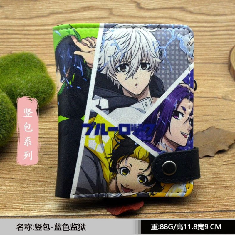 Anime BLUE LOCK Isagi Yoichi PU Carteira Curta Mne Rin Itoshi Cartoon Purse