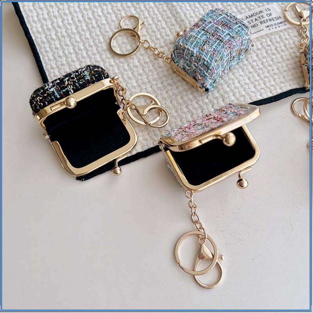 Bolsa De Armazenamento De Joias FAYSHOW , Mini Moedas Com Fecho Kiss Lock , Caixa Portátil Multiuso