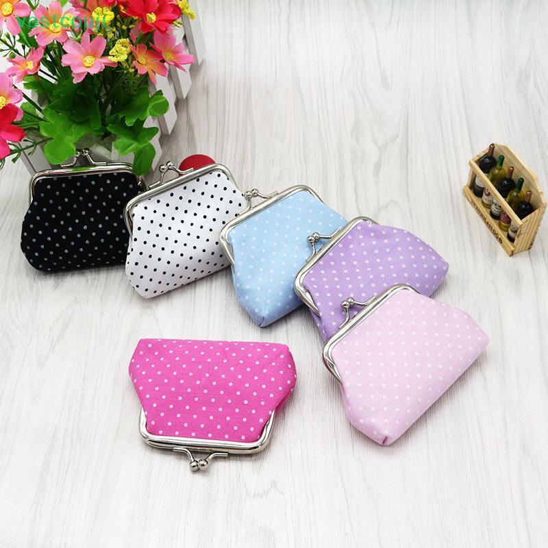 Bolsa Feminina Vastcouji Com Bolinhas Kiss Lock , Mini Leve E De Bolso