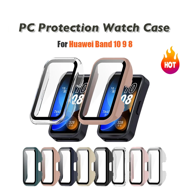 High Quality PC Case Cover Screen Protector For Huawei Band 10 9 8 10NFC 9NFC 8NFC Slim Smart Watch Protective Smart Watch A
