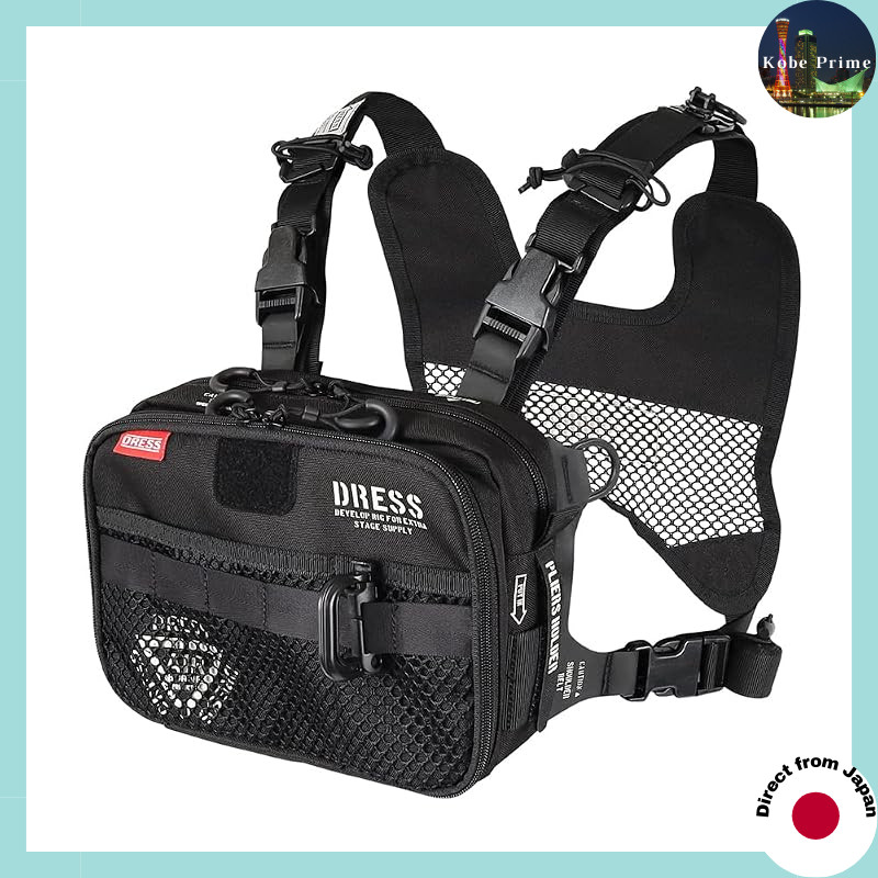 DRESS Tactical Fishing Chest Bag - Large Capacity Multi-Purpose Fishing Bag with Rod Holder and Storage Solutions