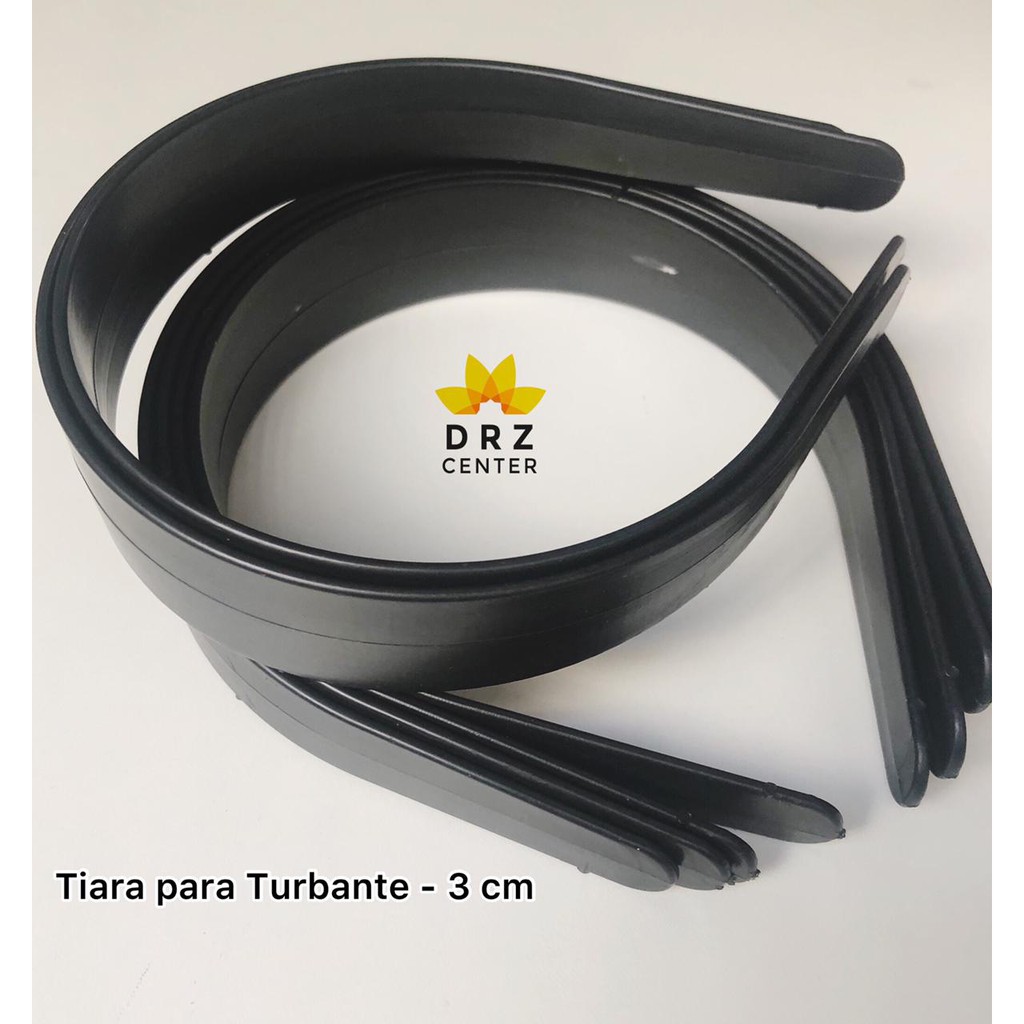 Tiara Plástica para Turbante 3 cm – Pacote com 6 Unidades